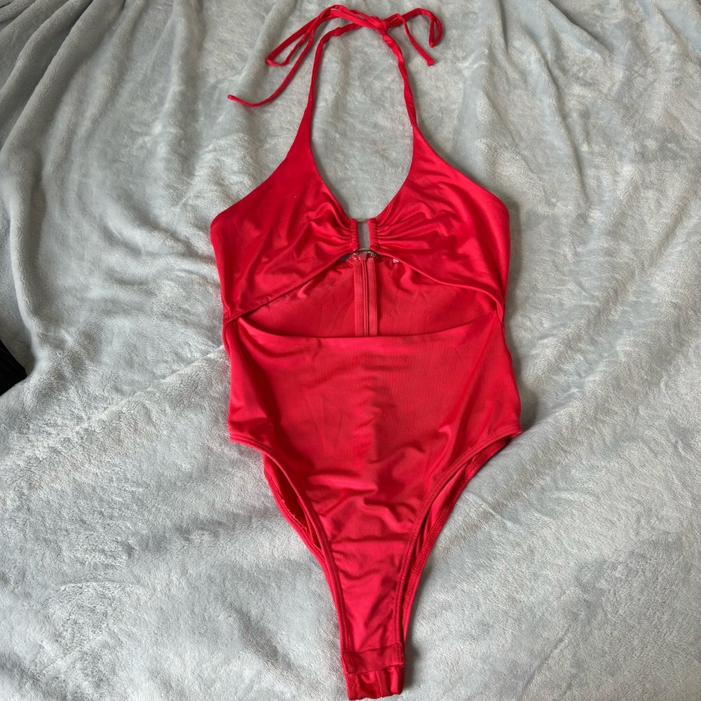 Princess Polly Red Halter Bodysuit